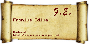 Fronius Edina névjegykártya